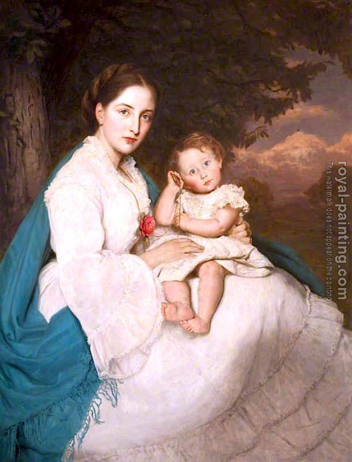 James Archer : Caroline philips, lady trevelyan with her son charles, later sir charles philips trevelian 3rd bt